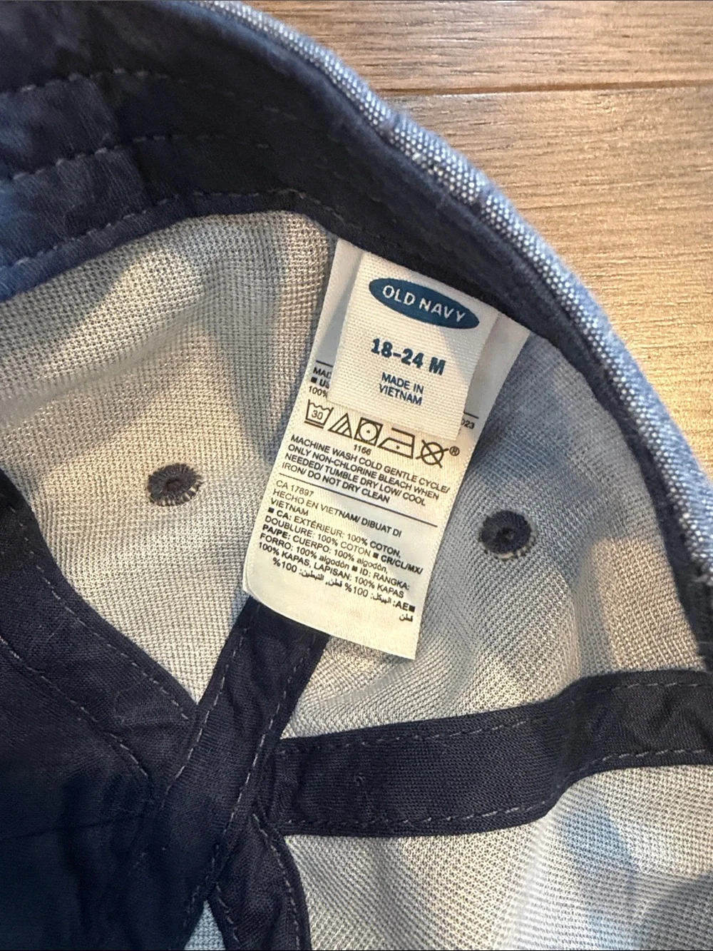 Old Navy Toddler Denim-Look Baseball Cap Size 18-24 Months - C34-099